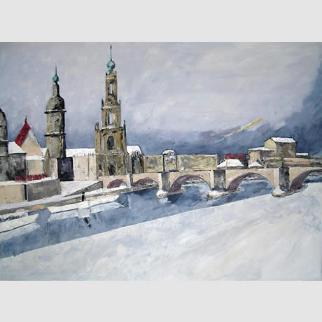 Augustusbr�cke im Winter